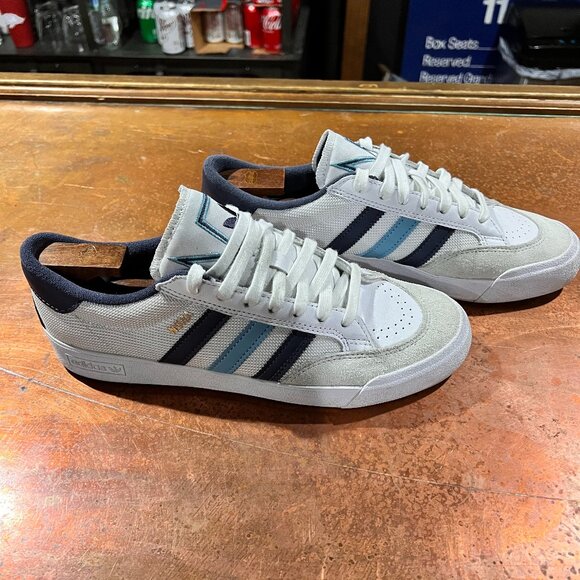 Adidas Nora Shoes | Men's 8.5 | White/Light Blue/Navy - Picture 1 of 7